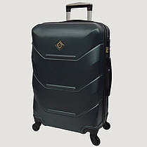 Валіза дорожня на колесах Bonro 2019 M середня смарагдова пластикова з висувною ручкою і кодовим замком, фото 2