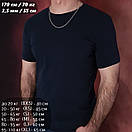 Срібна цепочка Бісмарк, ширина 3,5 мм. Тонкий ланцюжок на шию. Довжина 50 см, фото 8