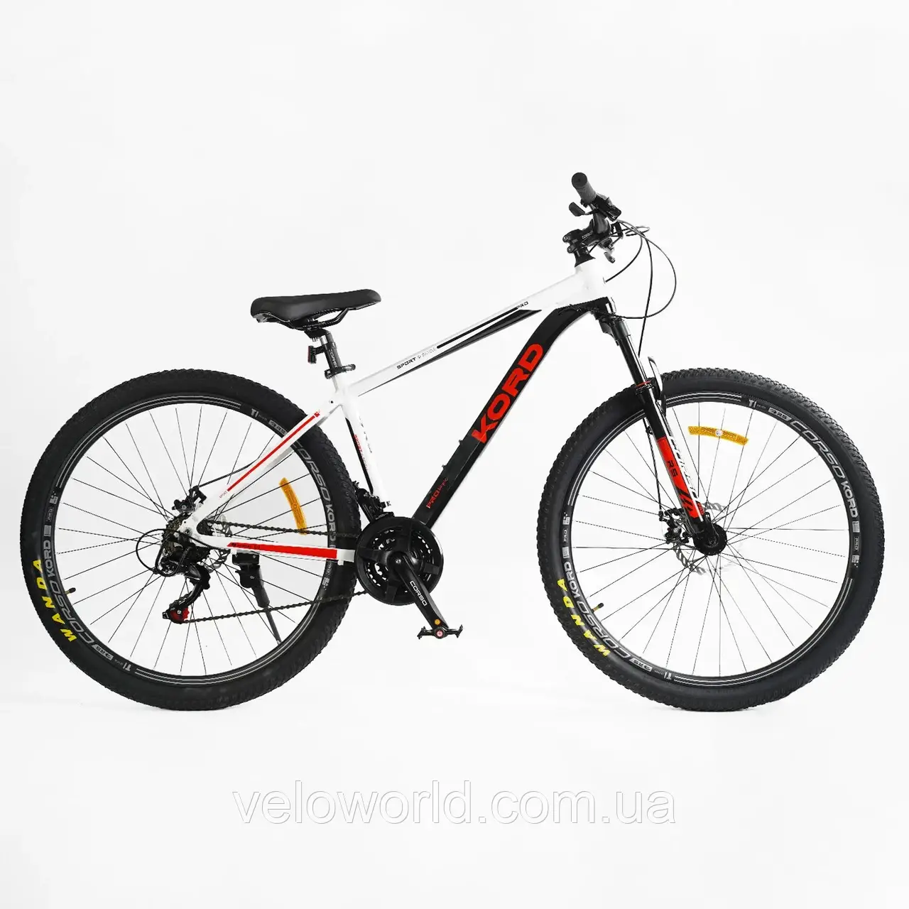 Велосипед спортивний Corso «Kord» 29" дюймів KR-45693 (1) алюмінієва рама 17", обладнання Shimano 21 швидкість, зібраний на 75%