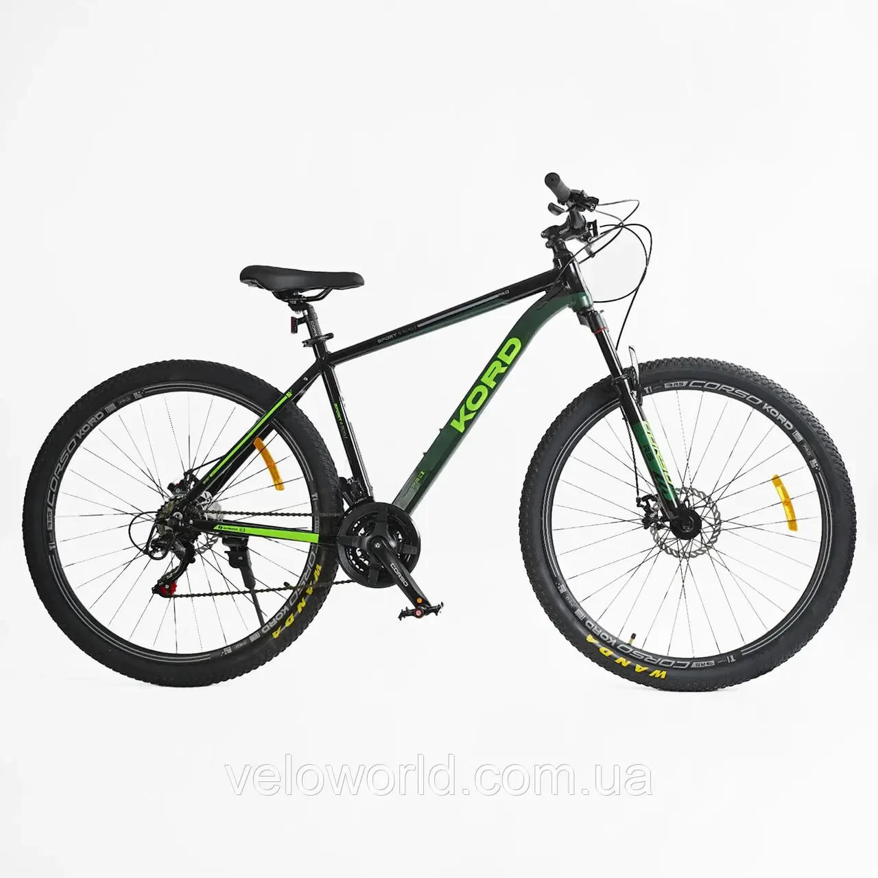 Велосипед спортивний Corso «Kord» 29" дюймів KR-40682 (1) алюмінієва рама 19", обладнання Shimano 21 швидкість, зібраний на 75%