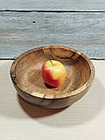 Салатник дерев'яний з горіха ручної роботи. Діаметр 27см., фото 3