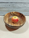Салатник дерев'яний з горіха ручної роботи. Діаметр 27см., фото 5
