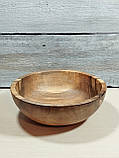 Салатник дерев'яний з горіха ручної роботи. Діаметр 27см., фото 8