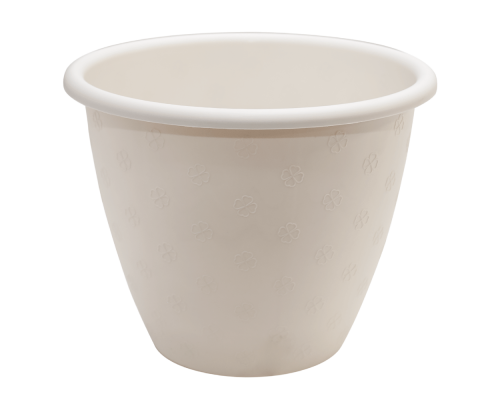 Горщик для квітів пластиковий Алеана Верона 13*10см 0.7л біла троянда А112017-21, фото 1