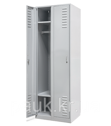 Шафа для одягу розбірна на дві секції "Рістел 2", металева шафа для одягу, фото 1