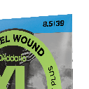 Струни для електрогітари D'ADDARIO EXL130+ XL NICKEL WOUND EXTRA SUPER LIGHT PLUS (08.5-39), фото 5