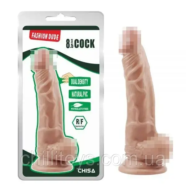 Тілесний фалоімітатор Fashion Dude 8.5 Inch Cock, Телесный