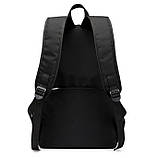 Якісний чорний міський рюкзак 42*30 з USB чоловічий та жіночий для міста і подорожей водонепроникний для підлітка чи студента, фото 7