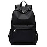 Якісний чорний міський рюкзак 42*30 з USB чоловічий та жіночий для міста і подорожей водонепроникний для підлітка чи студента, фото 6