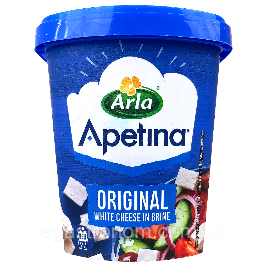 Сир фета оригінальна Апетіна Арла Arla Apetina original 410/200g 6шт/ящ (Код: 00-00017449)