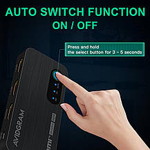 HDMI 2.1 Switch 8K, AVIDGRAM HDMI Switcher 2 в 1 вихід, 2 порти 4K 120 Гц, Amazon, Німеччина, фото 3
