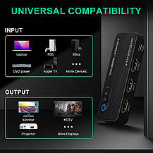 HDMI 2.1 Switch 8K, AVIDGRAM HDMI Switcher 2 в 1 вихід, 2 порти 4K 120 Гц, Amazon, Німеччина, фото 4