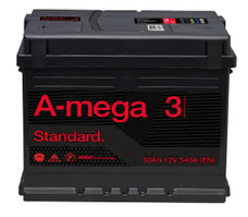 Акумулятор A-mega Standard 60 А·год (1) лівий плюс