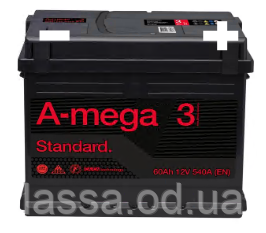 Акумулятор A-mega Standard 60 А·год (0) правий плюс
