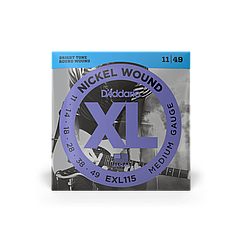 Струни для електрогітари D'ADDARIO EXL115 XL NICKEL WOUND MEDIUM (11-49)