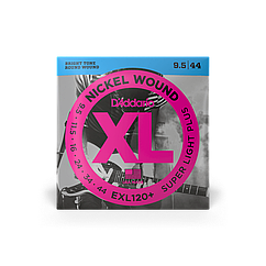Струни для електрогітари D'ADDARIO EXL120+ XL NICKEL WOUND SUPER LIGHT PLUS (9.5-44)