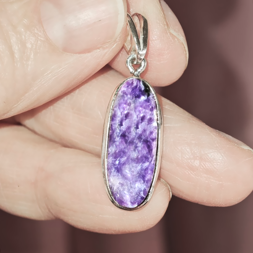 Чароїт срібний кулон, 079ПЧ, фото 1