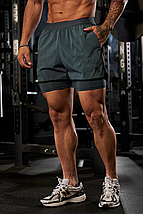 Чоловічі спортивні шорти Youngla Ultimate Lifting Shorts Grey Melange XXL, фото 2