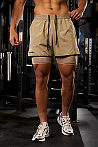 Чоловічі спортивні шорти Youngla Ultimate Lifting Shorts Grey Melange XXL, фото 3