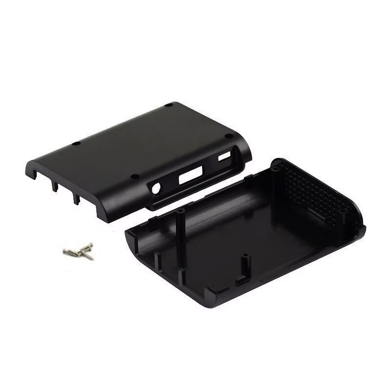 Корпус для Raspberry Pi B+ / 2B / 3B чорний, пластиковий кейс з кріпленням, фото 1