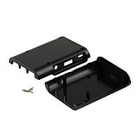 Корпус для Raspberry Pi B+ / 2B / 3B чорний, пластиковий кейс з кріпленням