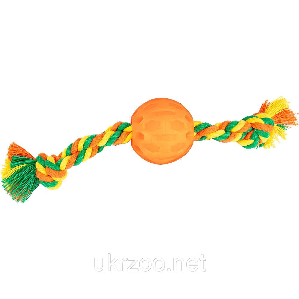 М'яч з канатом 6см помаранчевий, фото 1