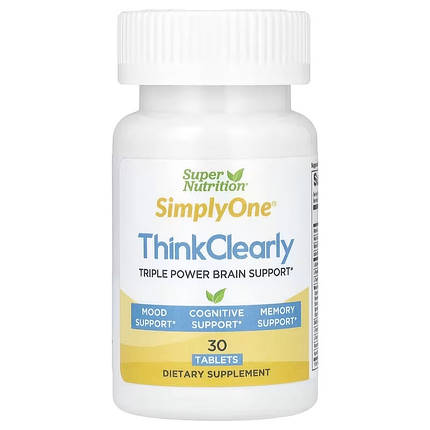 Стимулятор роботи мозку Super Nutrition Simply One Think Clearly 30 таб., фото 1