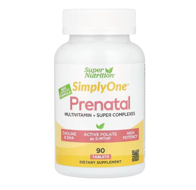 Вітаміни для прийому в період вагітності Super Nutrition Simply One Prenatal Multivitamin 90 капс.
