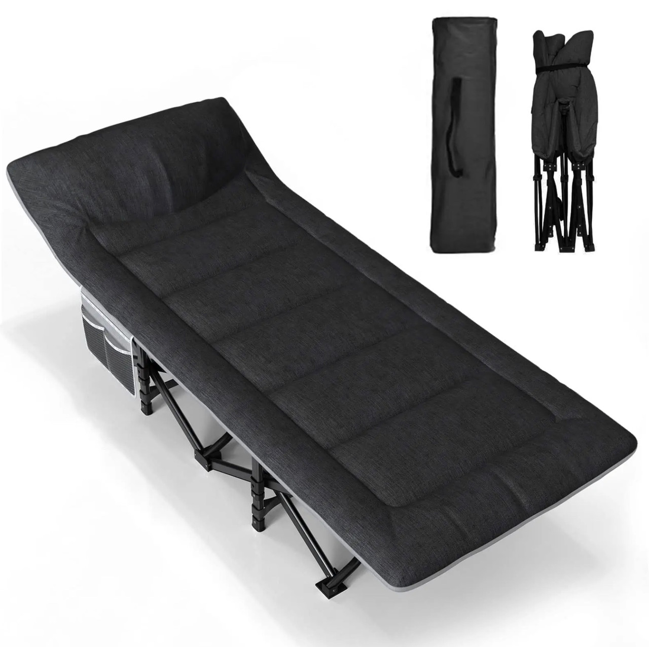 Розкладачка LEOBRO туристична чорна (HT-169K Black)