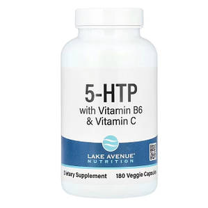 5-гідроксітріптофан з вітаміном B6 і вітаміном C Lake Avenue Nutrition 5-HTP+B6+Vitamin C 180 капс.