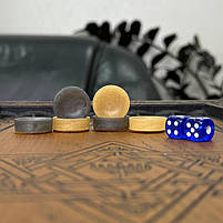 Нарди дерев'яні ручної роботи Зірки Давида 48×23см, фото 8