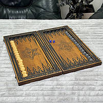 Нарди дерев'яні ручної роботи Зірки Давида 48×23см, фото 7