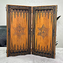 Нарди дерев'яні ручної роботи Зірки Давида 48×23см, фото 2