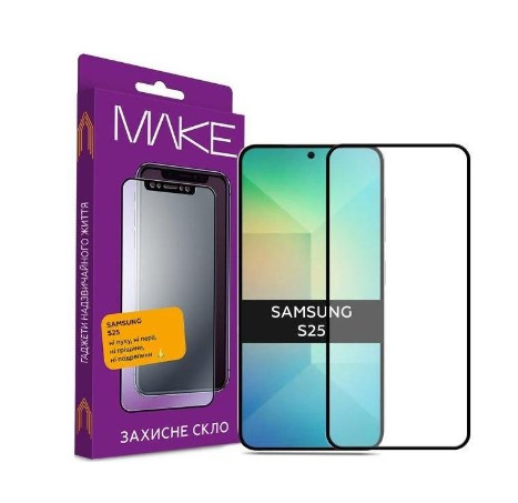 Захисне скло MAKE для Samsung Galaxy S25 (MGF-SS25)