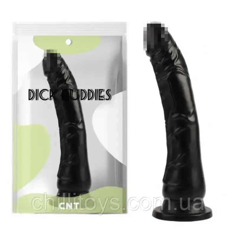 Фалоімітатор на присосці Beginner Dildo Black 8.7, Черный