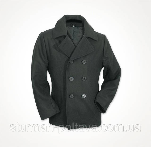 Бушлат чоловічий морської US Pea Coat колір чорний MFH Німеччина розмір M