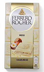Білий шоколад з лісовими горіхами Ferrero Rocher White 90 грам