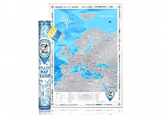 Скретч-карта Discovery Maps Europe англійською мовою