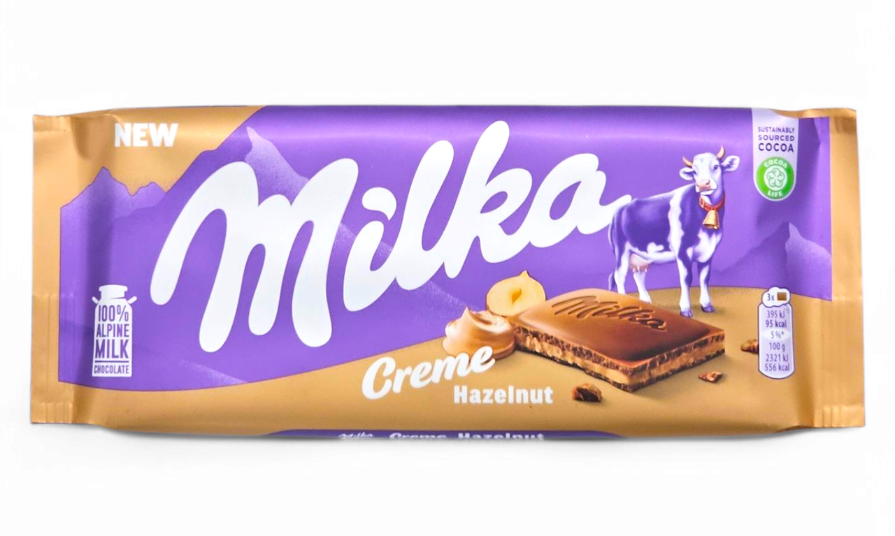 Молочний шоколад Milka Hazelnut Creme Горіховий крем 85 г