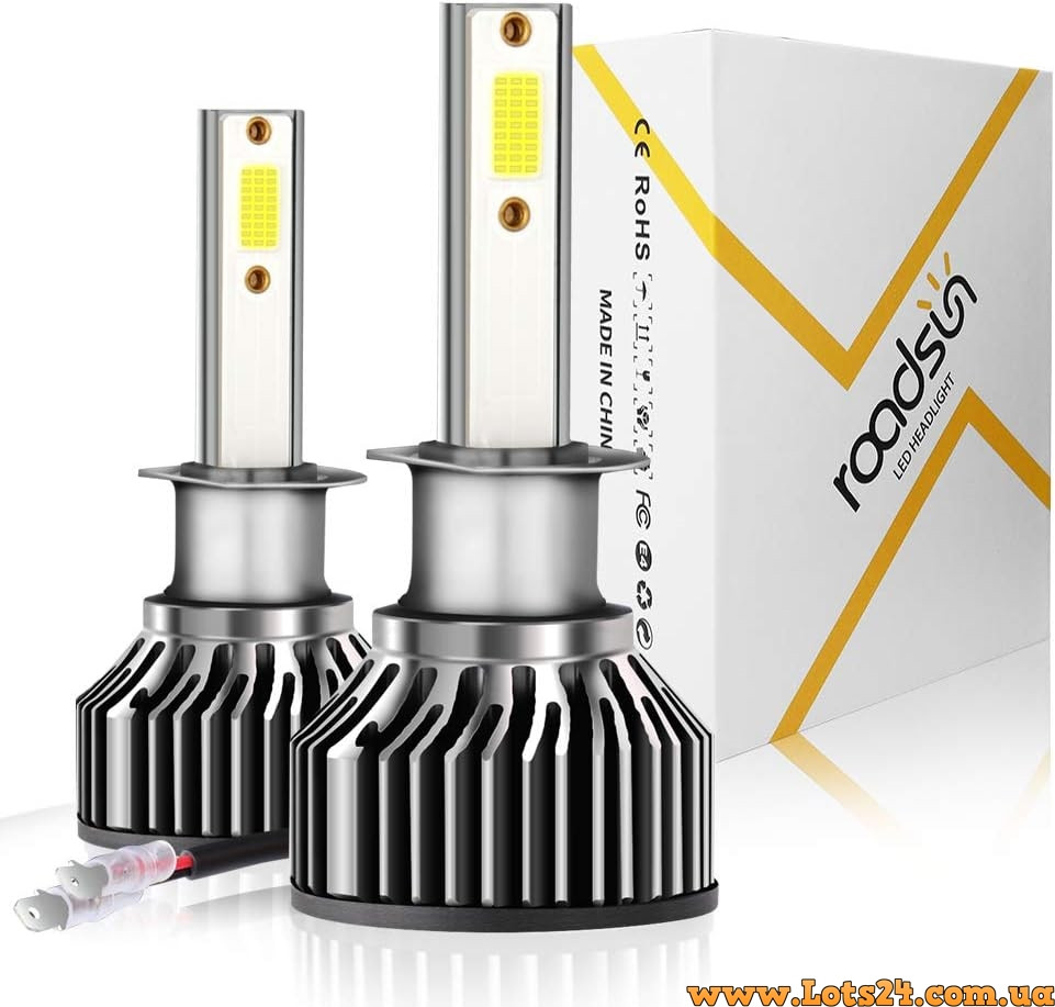 2шт Автолампи H1 LED Roadsun 6500K автолампи світлодіодні автолампи авто лед лампи авто лампа лед світлодіодна дхо лед drl птф