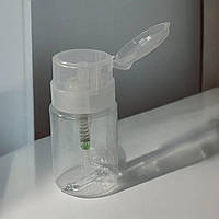 Помпа-дозатор для рідин, багаторазова баночка пластикова 100 мл