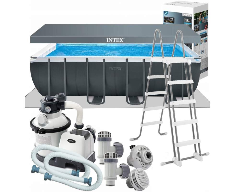 Intex 26356 басейн 549 х 274 х 132 см, пісочний фільтр- насос 5700 л/год, сходи, тент, підстилка, фото 1