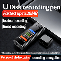 Міні диктофон Amoi M2 32GB цифровий MP3 плеєр з кліпсою і вбудованим динаміком, фото 3