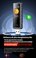 Міні диктофон Amoi M2 32GB цифровий MP3 плеєр з кліпсою і вбудованим динаміком, фото 9