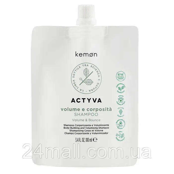 Шампунь для об'єма без силіконів Kemon Volume Shampoo Refill 100 мл