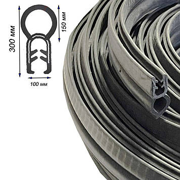 Ущільнювач на кромку дверей, багажника XC022 30*10мм 10м EPDM
