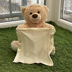 Ведмедик Пікабу Peekaboo Brown Bear 30см російською мовою / дитяча інтерактивна іграшка