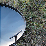 Сковорода з диска борони 60 см з кришкою, Садж для гриля, Сковорідка для багаття, фото 4