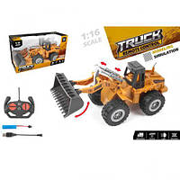Будівельна техніка на керуванні, бульдозер, 25,5 см, 1:16, світло, рухомі деталі, гумові колеса