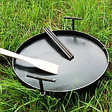 Велика сковорода з диска борони 60 см з кришкою Садж Сковорода дискова для пікніка, фото 5